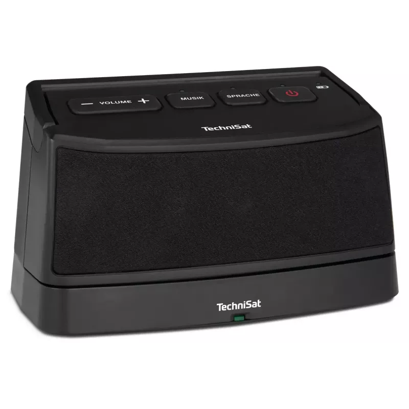 Altavoz estéreo portátil TECHNISAT ISIBOX 1 — 4 W RMS, con cable e inalámbrico, batería integrada, USB-C, negro