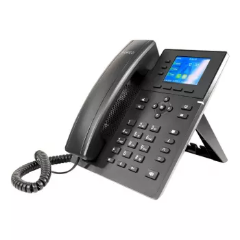 Teléfono IP AGFEO T 17 SIP — LCD de 3 líneas, PoE, 320x240, agenda de 1000 contactos, negro