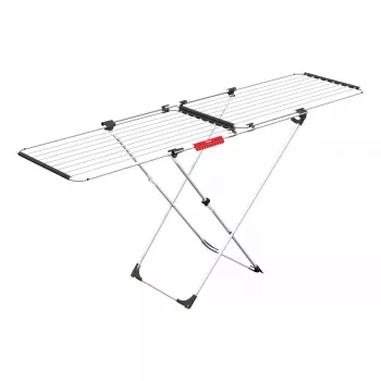 Tendedero de pie VILEDA Doble 157246 — aluminio y acero, 22 m de superficie de secado, plegable, 209 cm de longitud