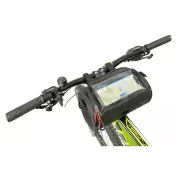 Bolsa de bicicleta TROIKA BKB30/BK frontal 4 L nailon PVC lona negro