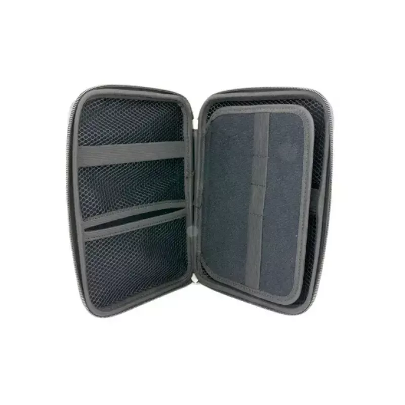 Estuche de maquillaje/manicura TROIKA CBO11/BK negro cuero terciopelo 160x220x50mm