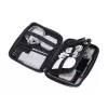 Estuche de maquillaje/manicura TROIKA CBO11/BK negro cuero terciopelo 160x220x50mm