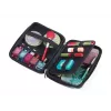 Estuche de maquillaje/manicura TROIKA CBO11/BK negro cuero terciopelo 160x220x50mm