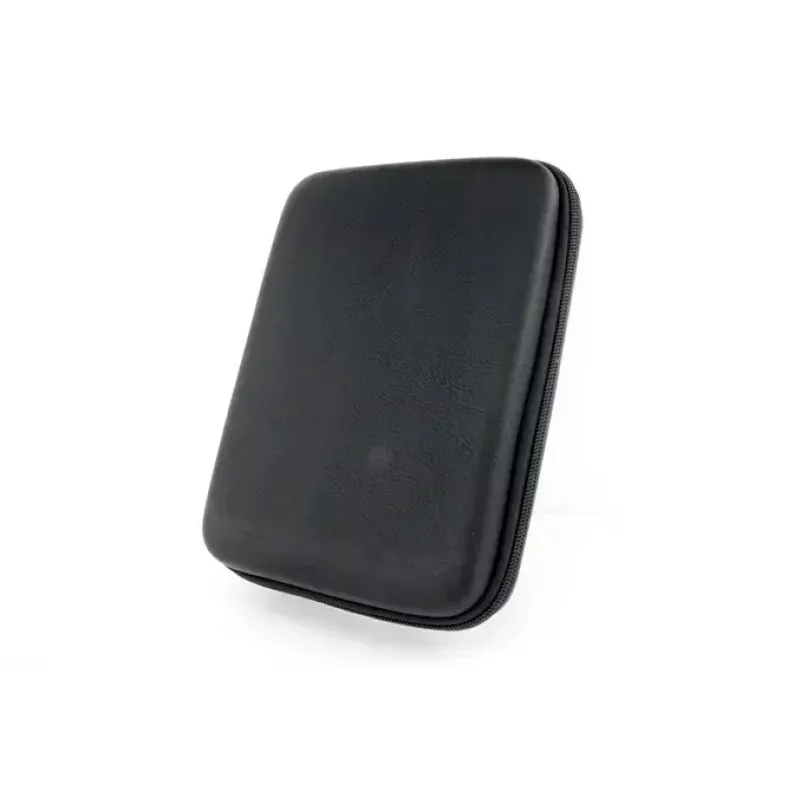 Estuche de maquillaje/manicura TROIKA CBO11/BK negro cuero terciopelo 160x220x50mm