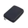 Estuche de maquillaje/manicura TROIKA CBO11/BK negro cuero terciopelo 160x220x50mm