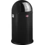 Cubo de basura WESCO Pushboy Jr. 22 L negro mate, tapa de apertura por presión, cubo de cocina compacto