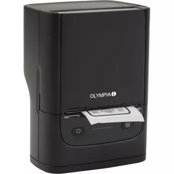 Impresora de etiquetas Olympia PM 220 negra diseño compacto, modelo 6302