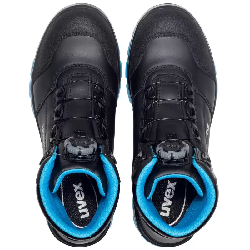 Botas de seguridad Uvex xenova BOA S1P unisex adultos negro azul piel PU