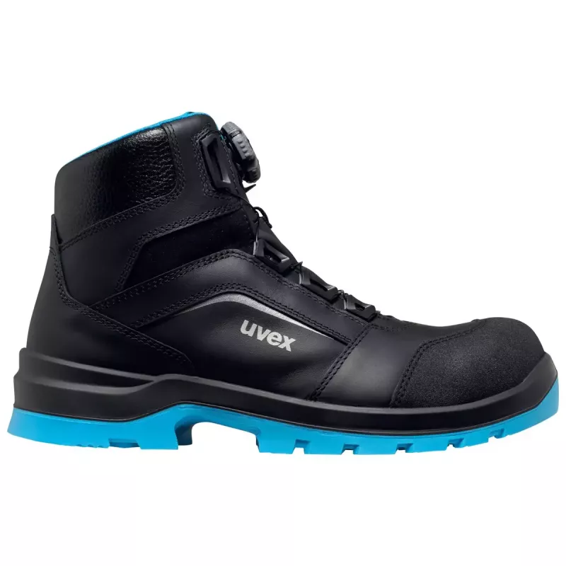 Botas de seguridad Uvex xenova BOA S1P unisex adultos negro azul piel PU