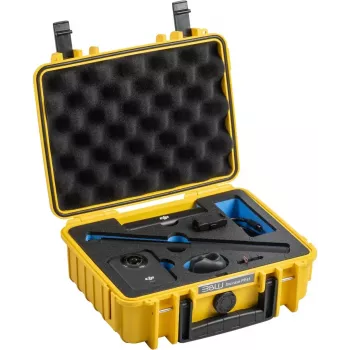 Funda rígida de transporte b&w international PP.41 para DJI Osmo 360 — impermeable, duradera, amarilla
