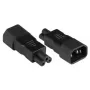 Adaptador de enchufe C14 C5 Alcasa PA-1405S negro