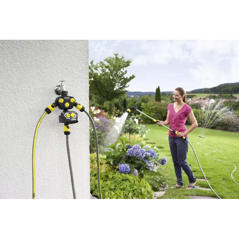 Temporizador de riego mecánico Kärcher WT 4.000 negro amarillo