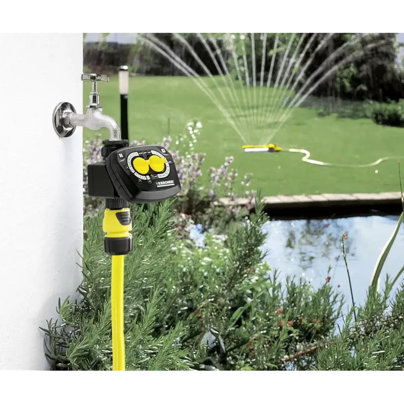 Temporizador de riego mecánico Kärcher WT 4.000 negro amarillo