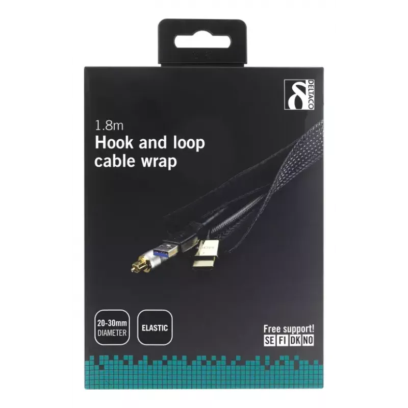 Funda para cable Deltaco LDR08 negra
