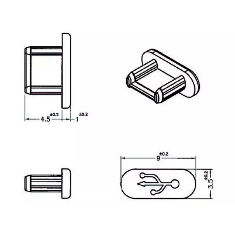 Tapa protectora para conector hembra USB Micro-B DeLOCK 64007