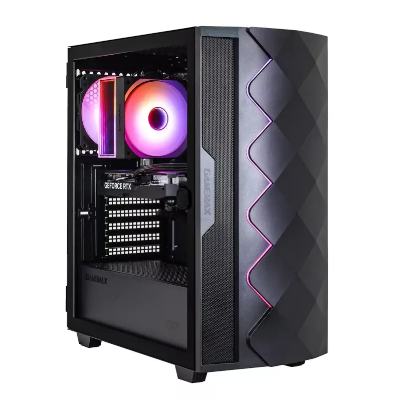PC Hyrican GAMEMAX Diamond BK 7795 — AMD Ryzen 5 5500, 16 GB DDR4, 1 TB SSD, NVIDIA GeForce RTX 5050, Windows 11 Home, negro