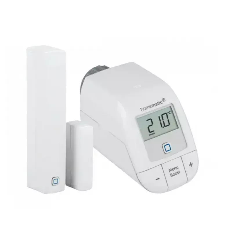 Homematic IP HmIP-SK9 kit de inicio calefacción easy connect (termostato de radiador Basic + contacto de ventana/puerta)