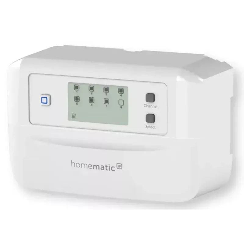 Regulador de calefacción por suelo radiante 8 canales motorizado, eQ-3 Homematic IP, termostato digital (RF, AC 230 V)