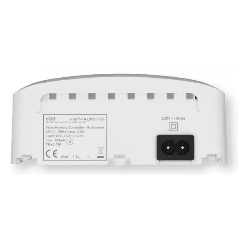 Regulador de calefacción por suelo radiante 8 canales motorizado, eQ-3 Homematic IP, termostato digital (RF, AC 230 V)