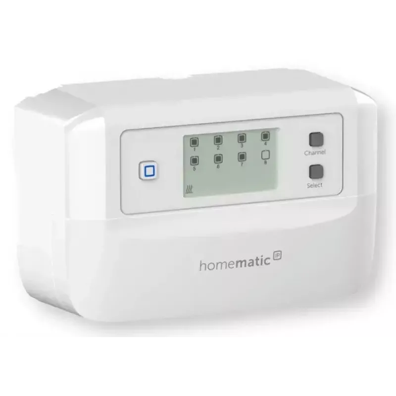 Regulador de calefacción por suelo radiante 8 canales motorizado, eQ-3 Homematic IP, termostato digital (RF, AC 230 V)