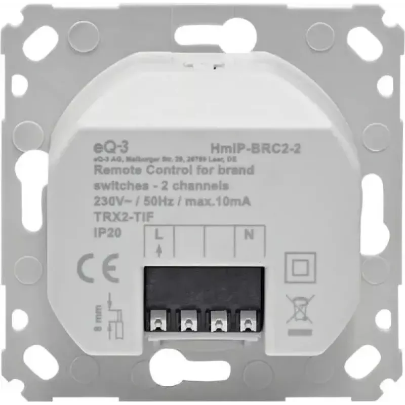 Accesorio de conmutación eléctrica eQ-3 Homematic IP 161839A0, blanco, 71×71×37 mm