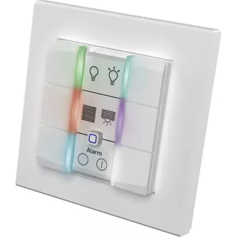Panel interruptor de pared eQ-3 Homematic IP pulsador de pared 6 canales plástico blanco