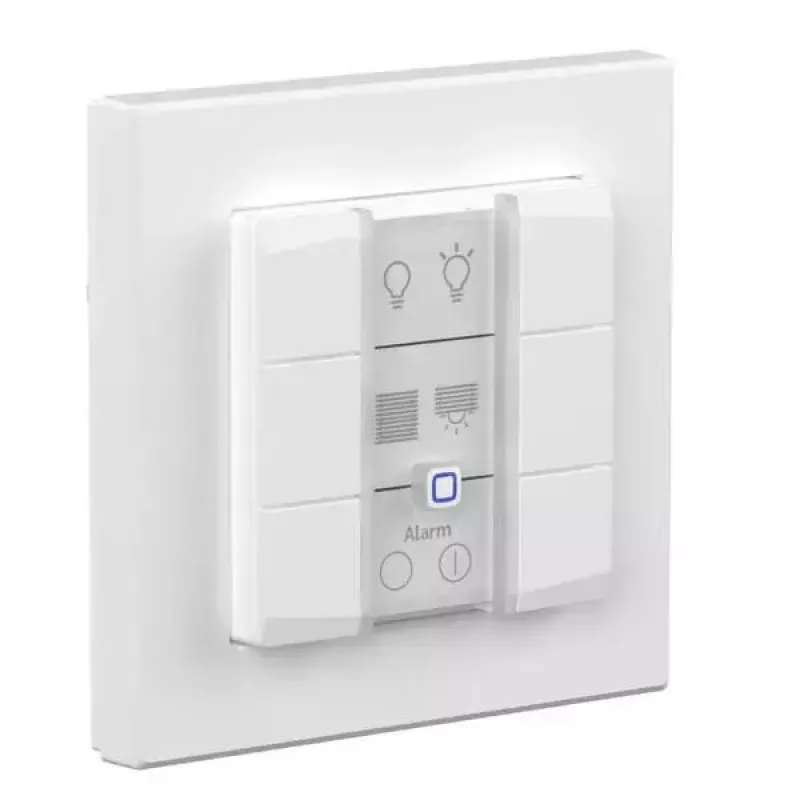 Panel interruptor de pared eQ-3 Homematic IP pulsador de pared 6 canales plástico blanco