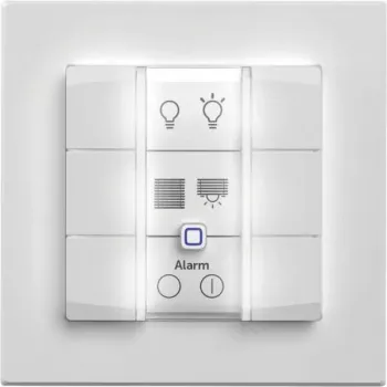 Panel interruptor de pared eQ-3 Homematic IP pulsador de pared 6 canales plástico blanco