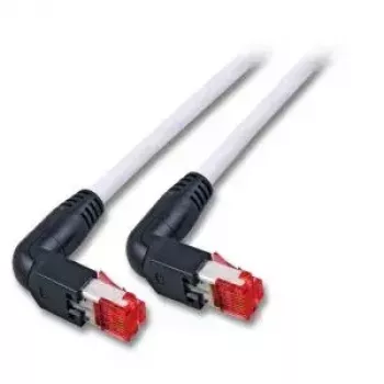 Cable de red EFB Elektronik K4137GR.3 RJ45 Cat.6A S/FTP, 2x90° en ángulo, 3 m, gris