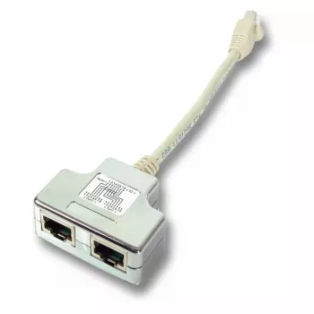 EFB Elektronik K5125.015 Adaptador en T 1:1 paralelo, de RJ45 a 2x RJ45, 0,15 m, blanco