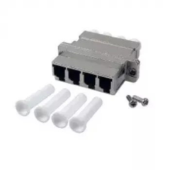 EFB-Elektronik 53353.1 Acoplador de fibra óptica LC Quad monomodo, carcasa metálica