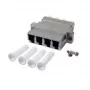 EFB-Elektronik 53353.1 Acoplador de fibra óptica LC Quad monomodo, carcasa metálica