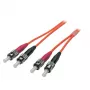 Cable de fibra óptica EFB Elektronik O6013.15 15 m ST naranja