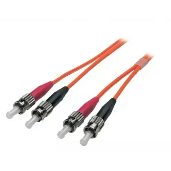 EFB Elektronik O6023.7,5 Cable de conexión de fibra óptica Duplex ST-ST OM1, 7,5 m, naranja