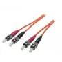 EFB Elektronik O6023.7,5 Cable de conexión de fibra óptica Duplex ST-ST OM1, 7,5 m, naranja