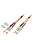 Cable de fibra óptica EFB Elektronik O6413.0 0,5 m OM2 2x SC–2x SC naranja