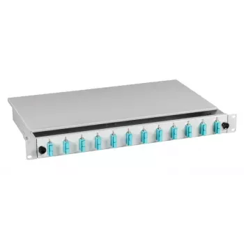 EFB Elektronik B71203.12OM3 Caja de empalmes de fibra óptica, SC 50/125 µm OM3, 12 pigtails/6 acopladores, extraíble