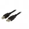 Cable USB 2.0 A/B 3,0 m EFB Elektronik negro conector macho/conector macho