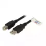 Cable USB 2.0 A/B 3,0 m EFB Elektronik negro conector macho/conector macho