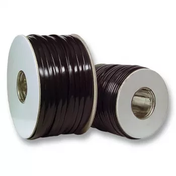 Cable plano EFB Elektronik 91104.100, funda de PVC negra, 100 m de longitud