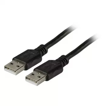 Cable USB 2.0 A–A EFB Elektronik 1,5 m, conector macho-conector macho, 0,48 Gbit/s, negro, apantallado magnético