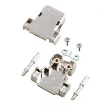 EFB Elektronik E-DH15 Carcasa D-Sub metalizada, 15 pines, plateado