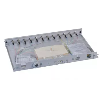 Patch panel 1U EFB Elektronik B71006.12OM4 — conector de fibra óptica ST, metal, 483×44,5×244 mm