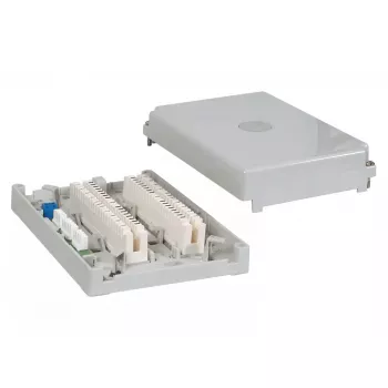 Minibox LSA EFB Elektronik 201 C, 20 pares, incl. 2 regletas de separación de 10 pares, gris