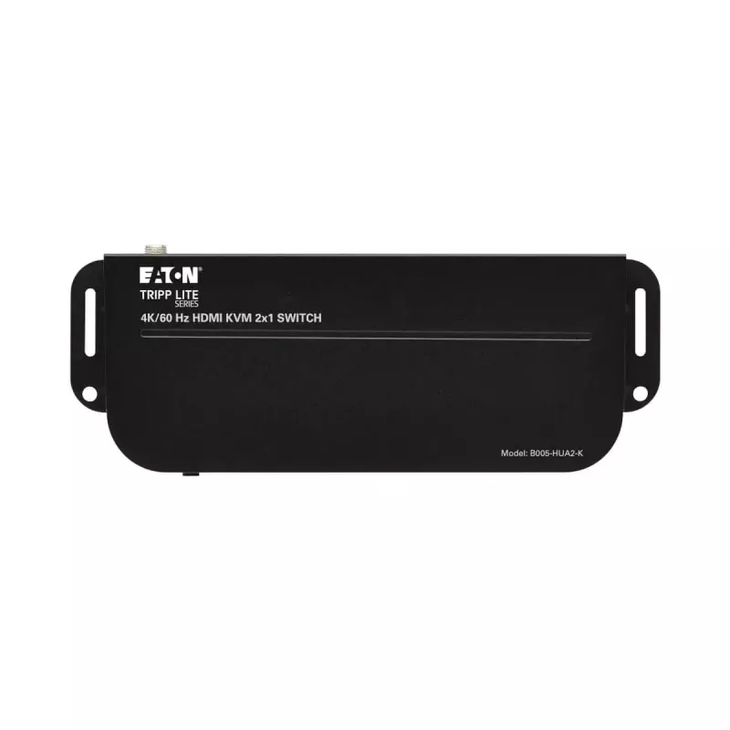 Conmutador KVM 2 puertos HDMI/USB Tripp Lite B005-HUA2-K — 4K 60 Hz, HDR, HDCP 2.2, IR, uso compartido de USB, cable de 1,2 m