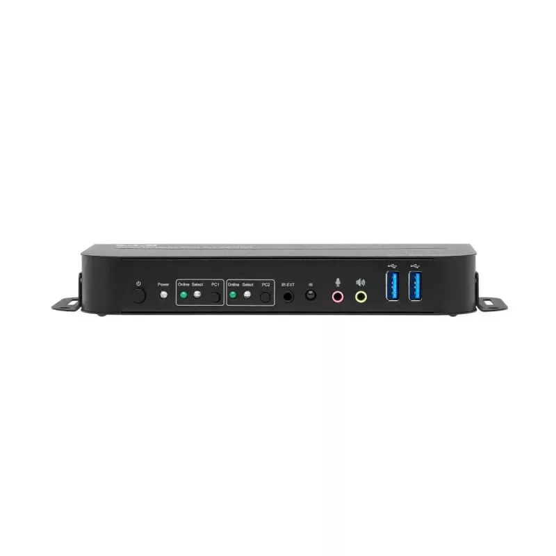 Conmutador KVM 2 puertos HDMI/USB Tripp Lite B005-HUA2-K — 4K 60 Hz, HDR, HDCP 2.2, IR, uso compartido de USB, cable de 1,2 m