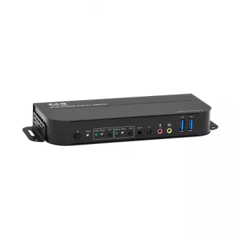 Conmutador KVM 2 puertos HDMI/USB Tripp Lite B005-HUA2-K — 4K 60 Hz, HDR, HDCP 2.2, IR, uso compartido de USB, cable de 1,2 m
