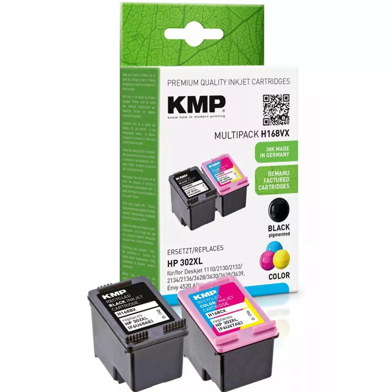 Cartuchos KMP 302XL negro + color