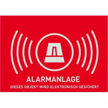 Pegatina de aviso de alarma ABUS AU1322, 148 x 105 mm
