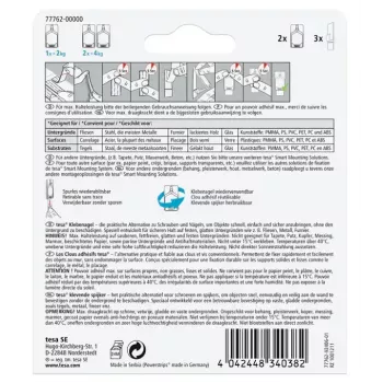 Gancho interior universal Tesa 77762-00000-01 – blanco, pack de 2